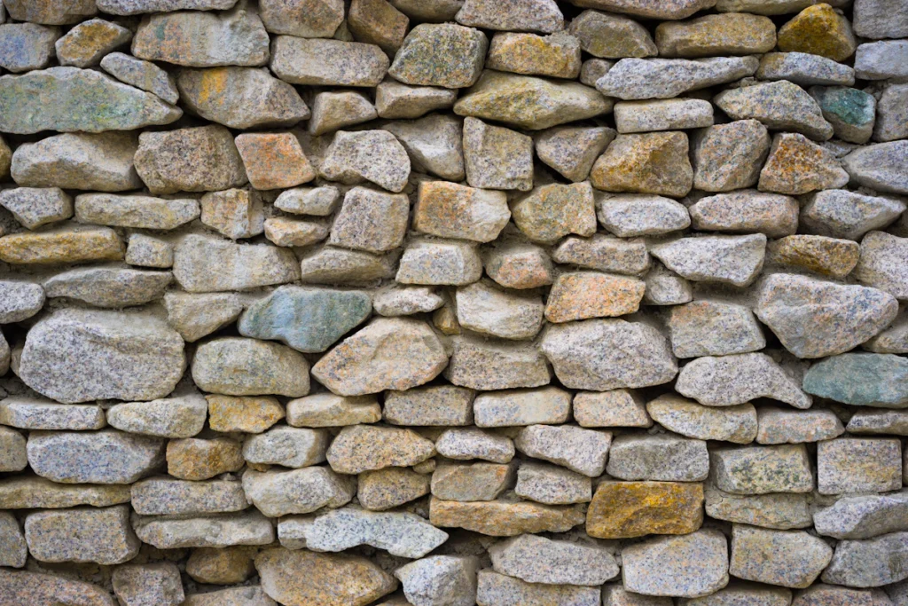 Natural stone veneer wall detail