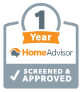 HomeAdvisor 1 Year Screened & Approved badge